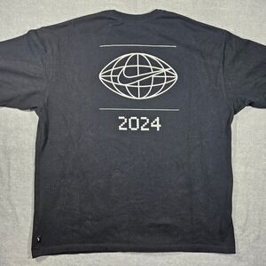 Nike Long Sleeve Pocket T-Shirt Black Globe 2024 Graphic Mens XL Heavyweight